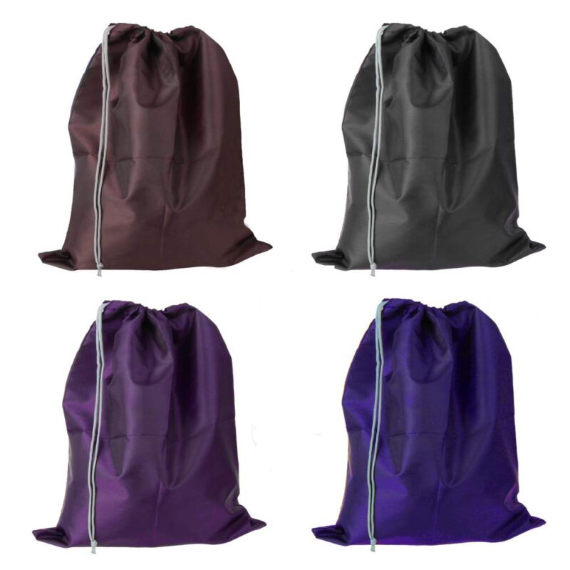 HugeSaving 4 PCS Travel Shoe Bags, Nylon Waterproof Drawstring Shoes Bag Multicolor Shoe Storage Bags for Carrying