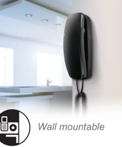 AT&T 210 Basic Trimline Corded Phone, No AC Power Required, Wall-Mountable, Black 31 5128ZXrsAYL