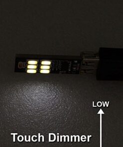 Yitee 5pcs LED Circuit Boards USB Light Keychain Super Bright 6 LEDs Mini USB Light Lamp with Smart Touch Electrodeless Dimming Switch for Laptop Keyboard Light(Pure White), Qty:5 6-LED Touch Dimmer Switch(5pcs) 36 512BkhieqvL