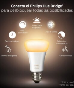 Alternative view of Philips Hue White Ambiance Smart Bulb Starter Kit (2 A19 Bulbs 1 Hub and 1 Dimmer Switch Works with Alexa Apple HomeKit and Google Assistant) 2 Bulb- Starter Kit Standard