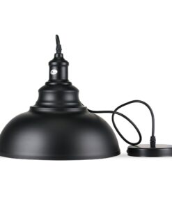 LIGHTESS Black Pendant Light Dimmable, Industrial Hanging Lights Metal Barn Farmhouse Kitchen Lighting Edison Ceiling Mount Fixture, OLL466 25 512MTdadNSL
