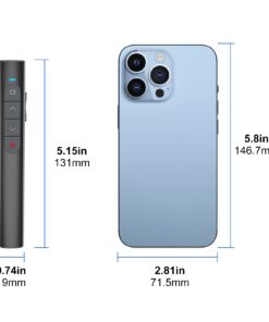 SSPONT Presentation Clicker for PPT, Wireless Presentation Remote, Laser Pointer for Presenter, Slide Advancer for Slide Show, Powerpoint/Keynote/Google Slides/Classroom, Mac OS/Windows/Linux (JH61) battery-red light 10 512TD3z69L