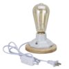 Kiven Vintage Decor White Ceramics Wooden Base Table Lamps E26 Industrial Lamp Home Decor Bulb Not Included 1-Pack 62 512U1HZ3CzL