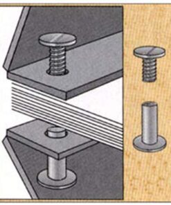 TRUBIND Chicago Screw and Post Sets - 1/8 inch Post Length - 3/16 inch Post Diameter - Black Aluminum Hardware Fasteners - 100 Screws with 100 Posts for Binding, Albums, Scrapbooks - (100 Sets/Bx) 3 512Usf5aSaL