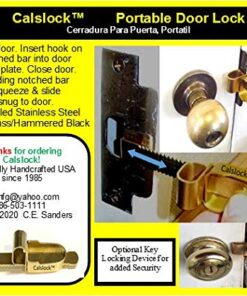 Calslock Portable Door Lock for Travel, Hotel, Motel, Lock, AirBNB Lock Door Barricade Lock, Apartment Security Device for Personal Security 8 512pvBazJmL