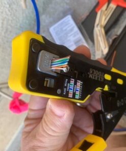 Klein Tools VDV226-110 Ratcheting Modular Data Cable Crimper / Wire Stripper / Wire Cutter for RJ11/RJ12 Standard, RJ45 Pass-Thru Connectors 50 512pxJbe0bL