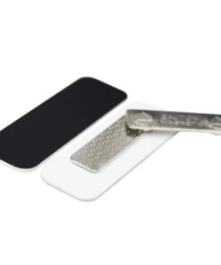 Name Tag/Badge Blanks - 25 Pack - Black 1" X 3", Round Corners, Magnetic Backing 1" X 3"