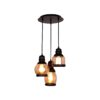 UNITARY Farmhouse Pendant Lights Kitchen Island, Kitchen Light Fixtures, Rustic Dining Room Light Fixture with 3 E26 Bulb Sockets, Black Metal and Glass Jar Chandelier, Ceiling Pendant Light Fixtures 16 512t1A7aZL