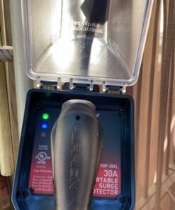 Progressive Industries RV Surge Protector – 30-50 Amp, Portable and Hardwired Options, with Fault Detection 30 Amp w/ Cover 32 5136D6qVakL