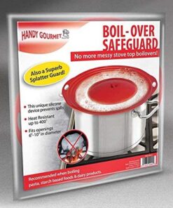 1 X Boil Over Safeguard - Silicone Lid Stops Pots and Pans from Messy Spillovers 26 5136MnJ2c7L
