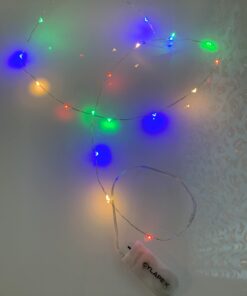 CYLAPEX 6 Pack Multicolor Fairy String Lights Battery Operated Fairy Lights Firefly Lights Micro LED Starry String Lights on 3.3ft/1m Silvery Copper Wire for DIY Christmas Decoration Costume Wedding 25 513A0YXMtAL