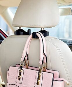 IPELY Universal Car Vehicle Back Seat Headrest Hanger Holder Hook for Bag Purse Cloth Grocery (Black -Set of 2) Black 27 513AuRUKxCS