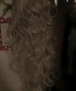 Rbenxia Curly Cosplay Wig Long Hair Heat Resistant Spiral Costume Wigs Anime Fashion Wavy Curly Cosplay Daily Party Silver 32" 80cm 65 513DiVaJxIL