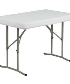 Flash Furniture Rowan 3 Piece Portable Plastic Folding Bench and Table Set,Granite White 13 513eSUA3JAL