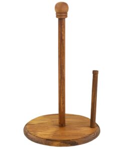 Alternative view of Home Basics Pine Countertop Paper Towel Holder Rustic Kitchen Paper Towels Holder | with Tear-Arm and Rounded Base for Stability