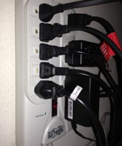 Tripp Lite 8 Outlet Surge Protector Power Strip, 8ft Cord Right Angle Plug, LIFETIME INSURANCE & $75K INSURANCE (TLP808) light gray 23 513iQr1DawL