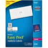 Avery Laser Labels, Mailing, 1"x2-5/8", 750/PK, White (5260)