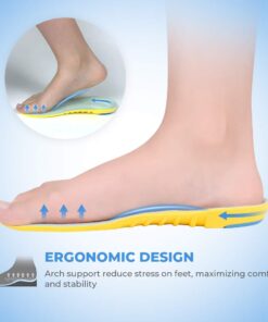 Sports Shoe Insoles (2 Pairs) Sports Shock Absorption Shoes Insoles Plantar Fasciitis Orthotic Heel Pain Relief Memory Foam Inserts 2pairs-S: Men’s 2-5 / Women’s 4-5.5 / Kids 1.5-4 9 513zON6i7NL