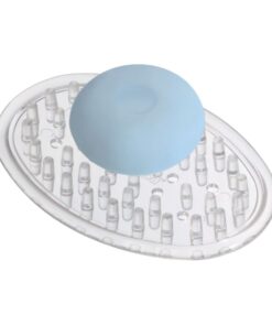 iDesign Plastic Soap Dish, Soap Saver, and Kitchen Sponge Holder - Set of 3, 0.75” x 3.25” x 4.75”, Clear 16 514 QG2gtwL