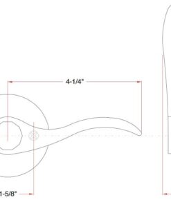 Alternative view of Legend 809153 Wave Style Handle Dummy Leverset, US613 Oil Rubbed Bronze Finish