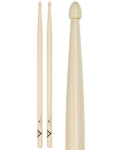 Vater 5B Wood Tip Hickory Drum Sticks, Pair Hickory Wood 6 51440VhwtL