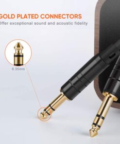 Alternative view of CableCreation 15 Feet 6.35mm 1/4" TRS to 6.35mm 1/4" TRS Balanced Stereo Audio Cable, Male to Male, 4.5 Meters/Black 1 pack