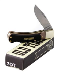 Old Timer 3OT Bearhead Traditional Lockback Pocket Knife with 2.2in High Carbon Stainless Steel Blade, Sawcut Handle, and Convenient Small Size for EDC, Whittling, Camping, Hunting, and Outdoors 15 514XCOFhh L