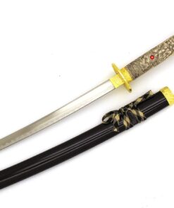 Snake Eye Tactical Highlander Dragon Design Handle Samurai Katana Triple Sword Set w/ Sword Stand Black & Gold 11 514aOU2NaL