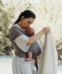 Boba Wrap Baby Carrier - Original Stretchy Infant Sling, Perfect for Newborn Babies and Children up to 35 lbs (Gray) Grey 28 514bzDw02AL