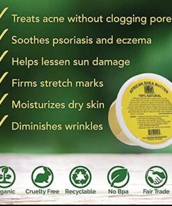 REAL African Shea Butter Pure Raw Unrefined From Ghana"IVORY" 8oz. CONTAINER 8 Ounce (Pack of 1) 27 514f1xYJ6L