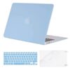 MOSISO Compatible with MacBook Air 13 inch Case (Models: A1369 & A1466, Older Version 2010-2017 Release), Protective Plastic Hard Shell Case & Keyboard Cover & Screen Protector, Airy Blue 31 514j1vqYkiL