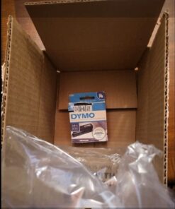 DYMO Standard D1 Labeling Tape for LabelManager Label Makers, Black print on White tape, 3/8'' W x 23' L, 1 cartridge Black on White 3/8" 14 514lkHcrB6L