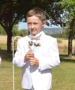 Elegance Long Stem Rose Ring Holder, 9", Silver 43 514n9AWHAfL