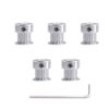 Qunqi 5packs Aluminum GT2 Timing Belt Pulley 16 Teeth Bore 5mm Width 6mm and Wrench for RepRap 3D Printer Prusa i3 + Allen Key 31 514tCkfbyAL
