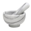 HIC Mortar and Pestle Spice Herb Grinder Pill Crusher Set, Solid Carrara Marble, 4-Inch x 2.5-Inch 4 x 2.5 x 4 inches 20 514xKuZM46L