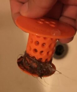 TubShroom Tub Hair Catcher Protector, Fits 1.5" - 1.75" Drain, Orange 48 5155DRp0xXL