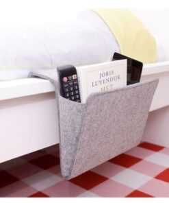 Kikkerland Grey Felt Bedside Pocket Caddy, Large Pocket Felt Storage, Organizer for Magazine Remotes Phone, Storage Bag Pocket for Bunk, Grey Single 21 5155e9icd2L