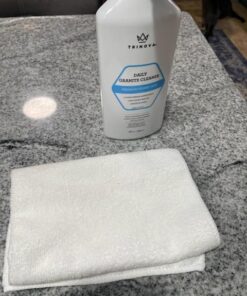 TriNova Granite Cleaner and Polish for Daily Use - Enhances Shine and goes on Streakless - for Countertops, Marble, Stone, Bathroom Tile Kitchen, Islands and More 18 Fl Oz (Pack of 1) 28 515AWmEb57L