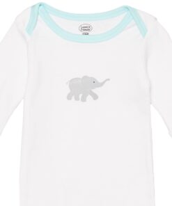 Luvable Friends Baby Girls' Cotton Gowns 0-6 Months Elephant 13 515ETFg5AaL