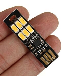 Yitee 5pcs LED Circuit Boards USB Light Keychain Super Bright 6 LEDs Mini USB Light Lamp with Smart Touch Electrodeless Dimming Switch for Laptop Keyboard Light(Pure White), Qty:5 6-LED Touch Dimmer Switch(5pcs) 31 515HOdDRv0L