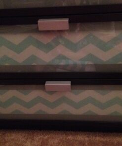 The Macbeth Collection Self Adhesive Shelf Liner - 2 Pack - Rugby Chevron Aqua Pop 34 515OWyuvinL