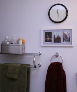 Organize It All Wall Bath Towel Bar in Chrome mounted shelf, 26" W x 11.25" L x 7.5" H 26"W x 11.25"L x 7.5"H 34 515PA3k09L