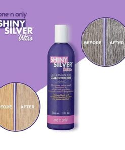 One 'n Only Shiny Silver Ultra Color-Enhancing Conditioner, Restores Shiny Brightness to White, Grey, Bleached, Frosted, or Blonde-Tinted Hair, Protects Hair Color - 12 Fl. Oz 12 Fl Oz (Pack of 1) 9 515PASqafDL