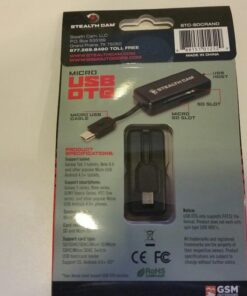 Stealth Cam Micro USB OTG Memory Card Reader for Android Devices, Black, STC-SDCRAND 16 515RM3RArgL