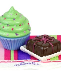 Sophia's Doll-Sized Sprinkled Cupcakes & Petit Fours Dessert Set with 8 Pretend Treats Plus Napkins for 18" Dolls, Multicolor Cupcake Set 10 515T b3y0nL