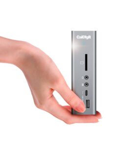 Alternative view of CalDigit TS3 Plus Thunderbolt 3 Dock - 87W Charging, 7X USB 3.1 Ports, USB-C Gen 2, DisplayPort, UHS-II SD Card Slot, Gigabit Ethernet for Mac & PC, Thunderbolt 4 Compatible (0.8m/2.62ft Cable) 0.8 Meter Cable TS3 Plus - Space Gray