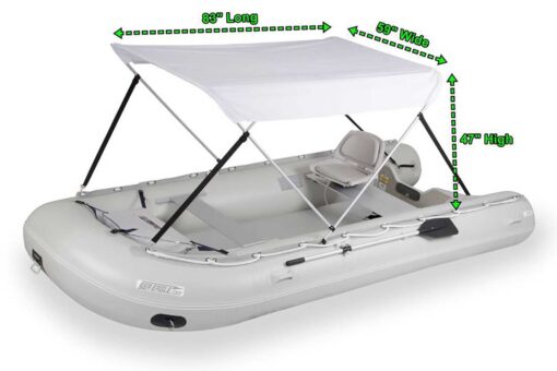 Sea Eagle Wide Bimini Top for Inflatable Boats (Mounting Hardware Included)