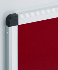 Alternative view of VIZ-PRO Notice Board Felt Burgundy, 36 X 24 Inches, Silver Aluminium Frame