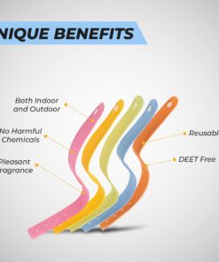RiptGear Mosquito Bracelets - 15 Pack of Mosquito Bracelets for Kids and Adults, Insect Bracelet, Citronella Wristband - DEET Free Mosquito Wristbands, Camping Accessories 21 515j3REZB0L