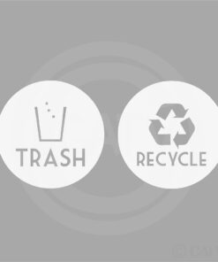 Recycle and Trash Vinyl Lettering Decal Sticker (4" x 4", White) 4" x 4" 19 515pwawAHLL